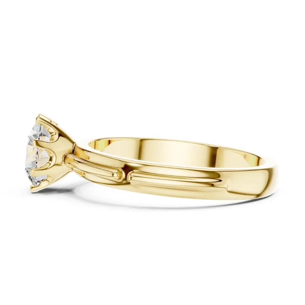 Elegant Six-Prong Solitaire Ring in 925 Sterling Silver | ORYNIO