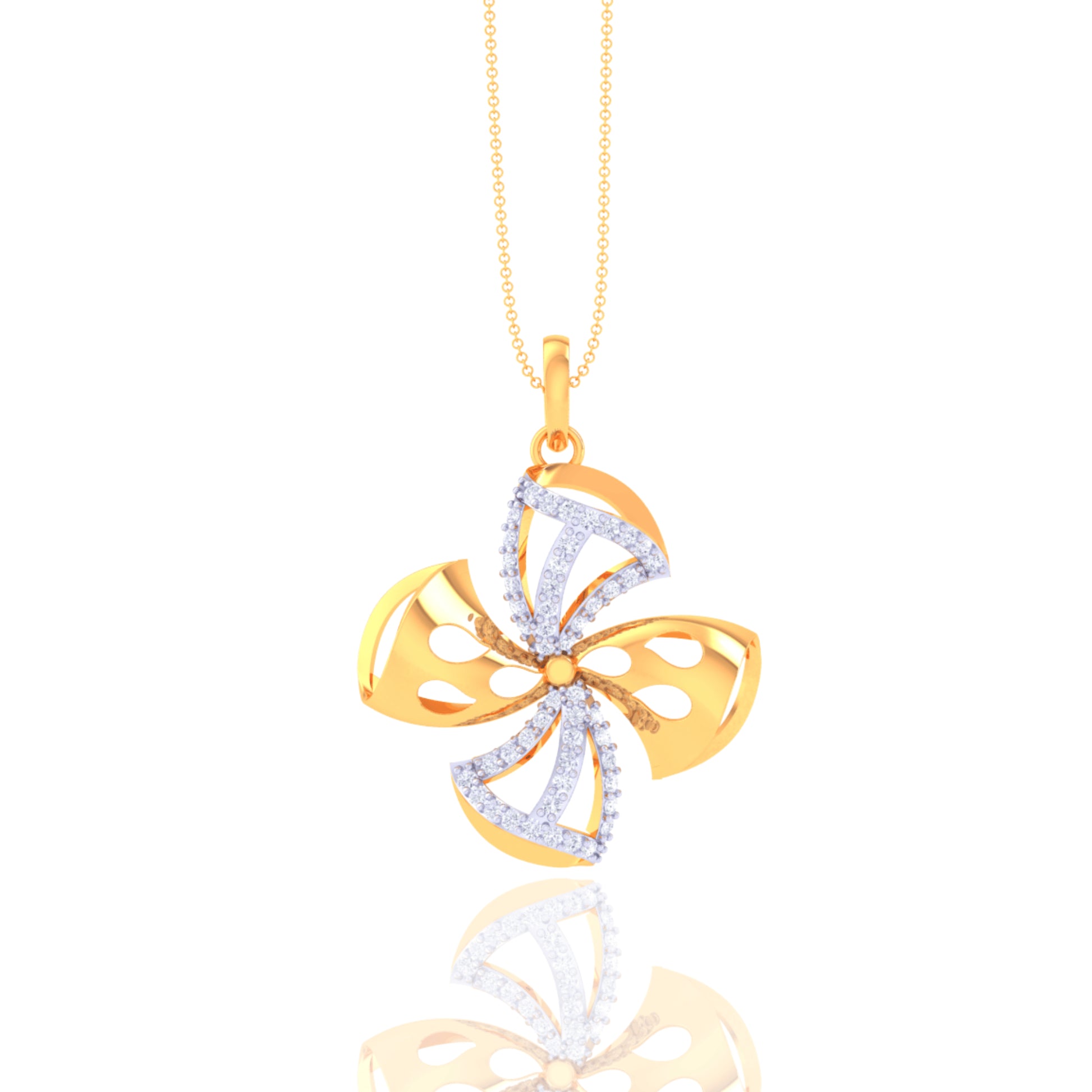 925 Silver Flower Design Women's Chain & Pendant – Elegant & Stylish