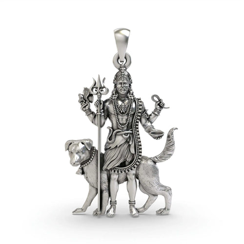 925 Silver Kaal Bhairav Pendant | Divine Protection Jewelry