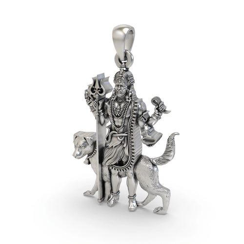 925 Silver Kaal Bhairav Pendant | Divine Protection Jewelry