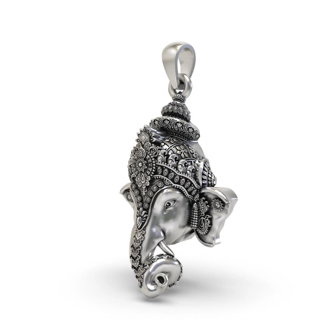 925 Silver Ganpati Pendant for Men & Women | Unisex Spiritual Jewelry