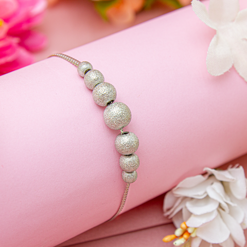 Elegant 925 Sterling Silver Ball Design Women's Loose Bracelet for Daily Use