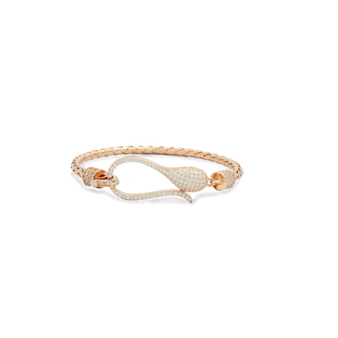 Exquisite 925 Silver Rose Gold Italian Bracelet for Women | Unique Jewelry Piece