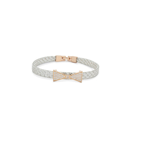 Italian Design 925 Silver Rose Gold Triangle Women's Bracelet | Chic and Stylish