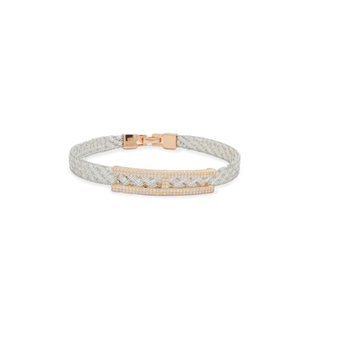 925 Silver Rose Gold Italian Women's Bracelet | Elegant Handcrafted Jewelry