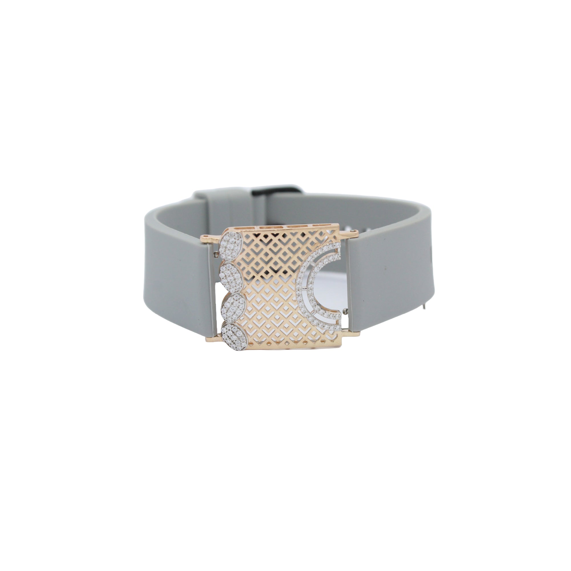 925 Silver Rose Gold Square and Triangle Design Women's Watch Bracelet