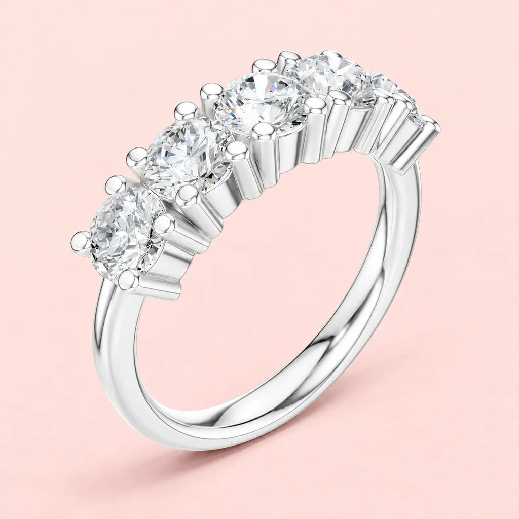 925 Sterling Silver Five Stone Ring for Women