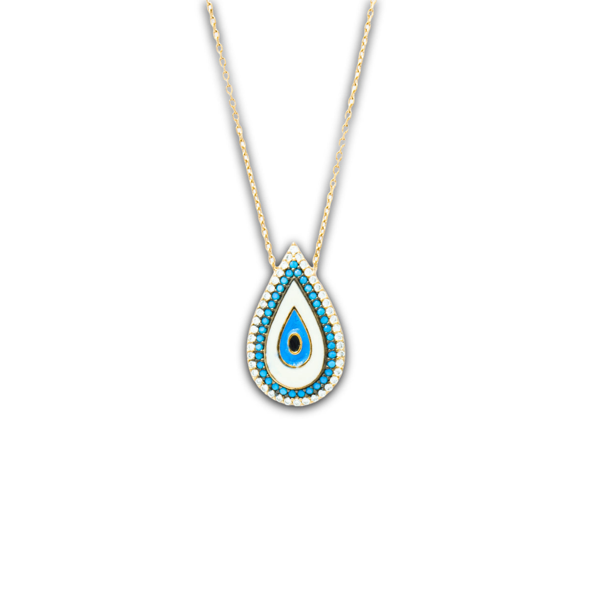 Elegant 925 Sterling Silver Rose Gold Water Drop Pendant Necklace for Women