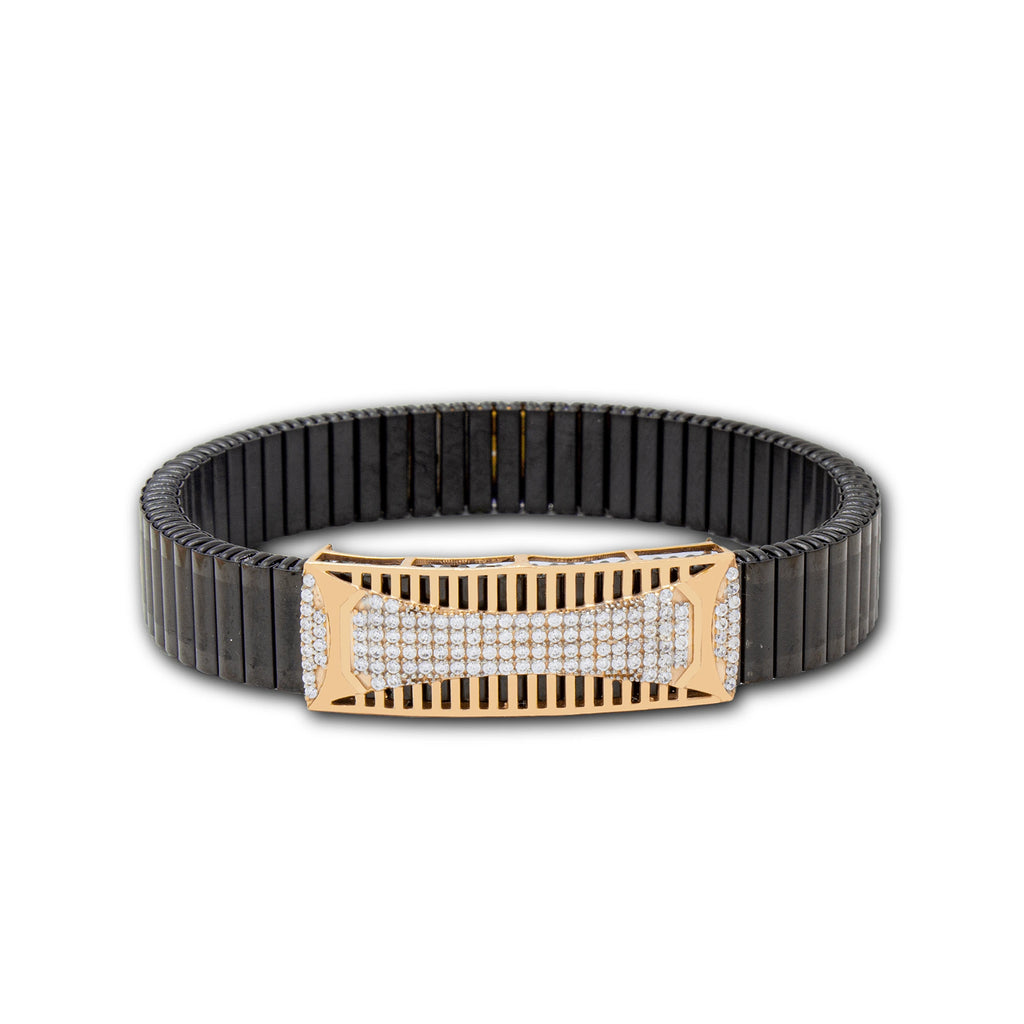 925 Silver Simple Design Rose Gold Men's Rolex Bracelet