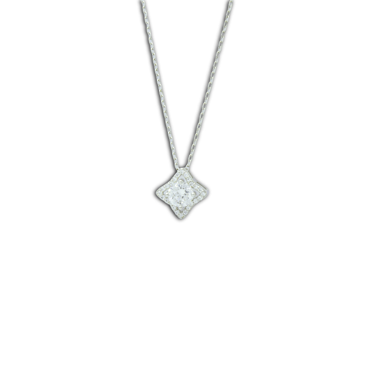 925 Silver Triangle Design Women's Chain Necklace - Elegant Jewelry