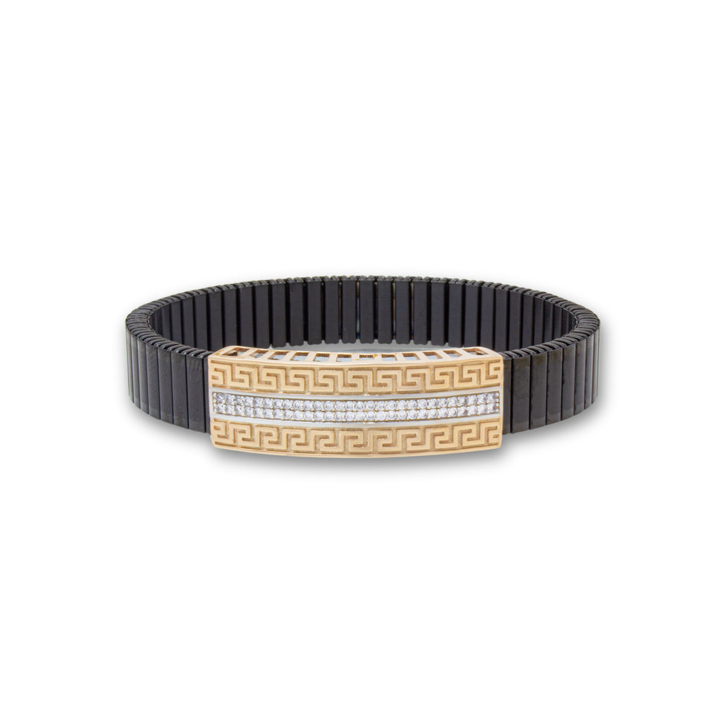 925 Silver Zig-Zag Design Men's Rolex Bracelet - Stretchable Belt for Comfort and Style