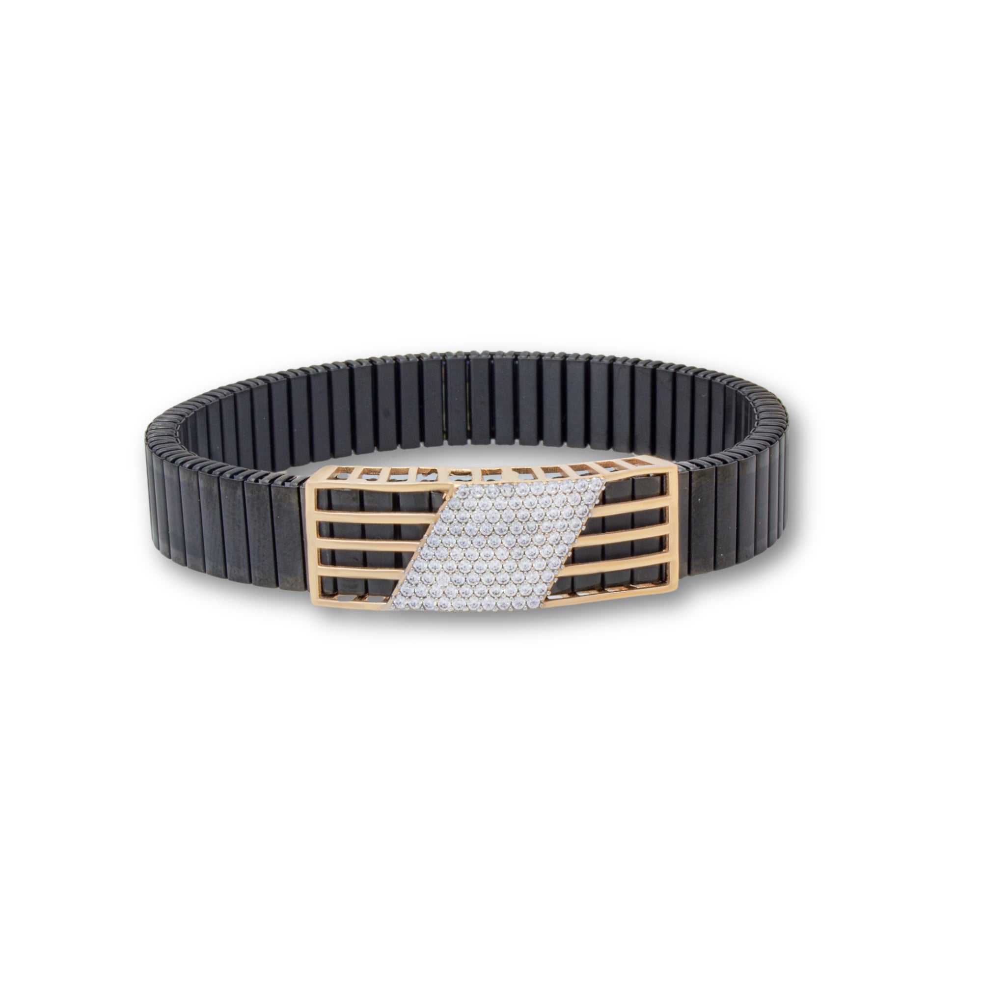 925 Silver Mesh Design Men's Rolex Bracelet with Stretchable Belt