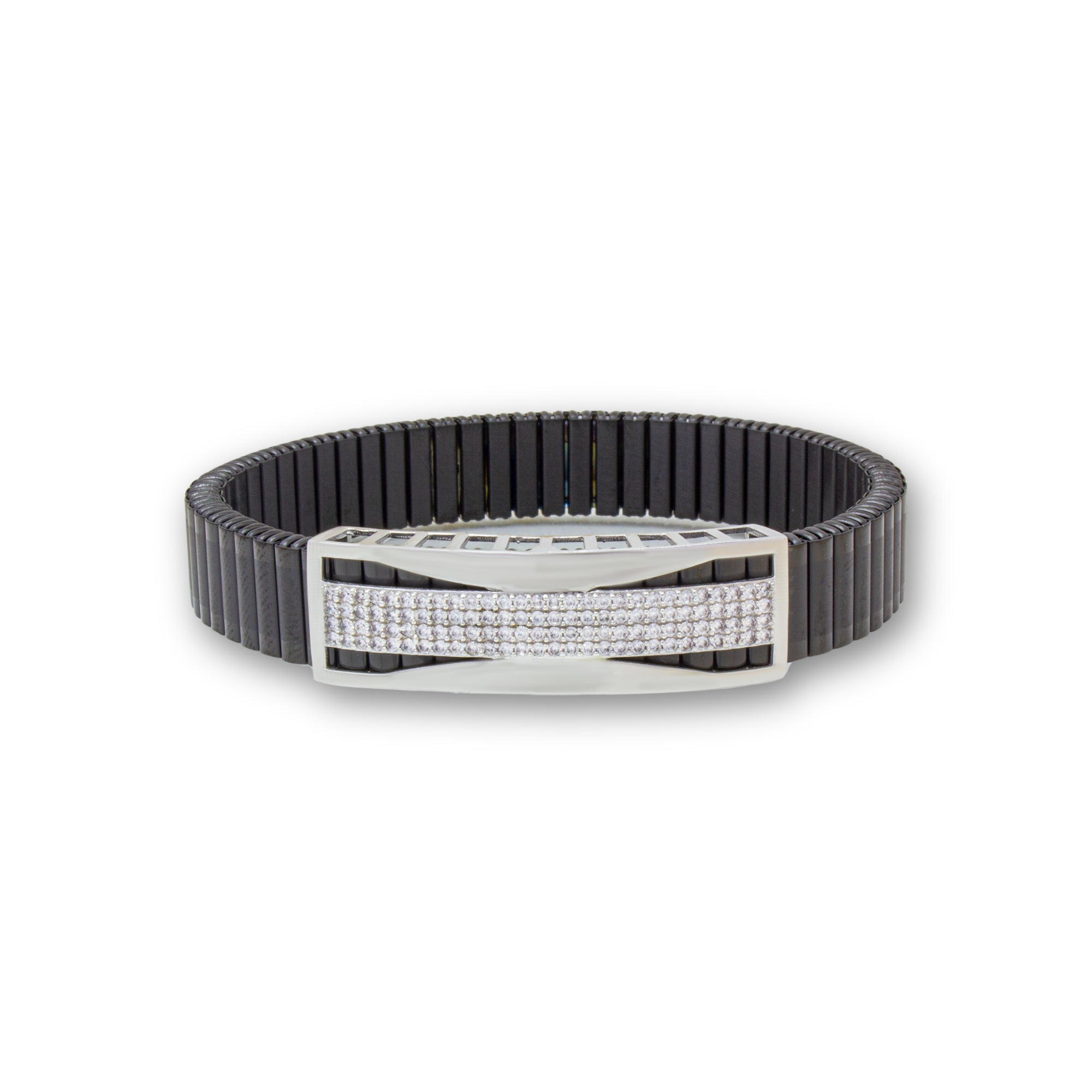 925 Silver Classic Design Men's Rolex Bracelet with Stretchable Belt