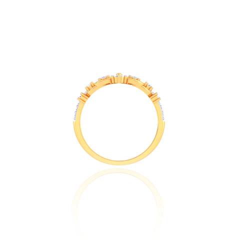 92.5 Sterling Silver Heart Crown Ring 