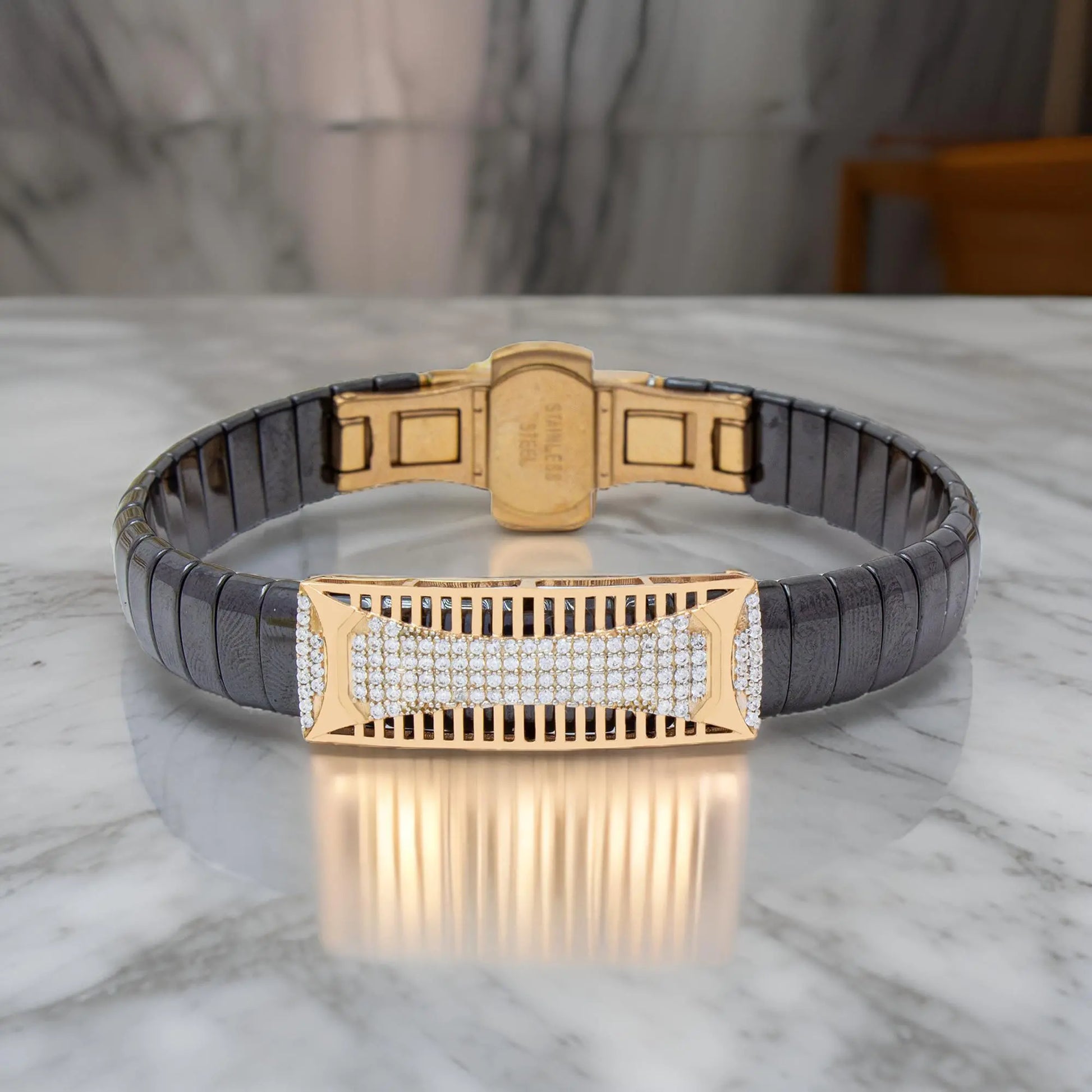 925 Silver Simple Design Men's Ceramic Bracelet - Elegant & Durable Fashion Accessory