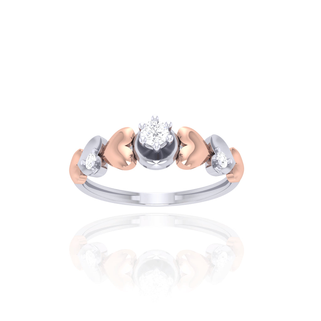 Heart Solitaire Ring in 925 Silver for women by ORYNIO