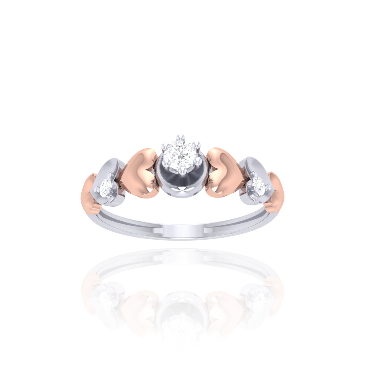 Heart Solitaire Ring in 925 Silver for women by ORYNIO