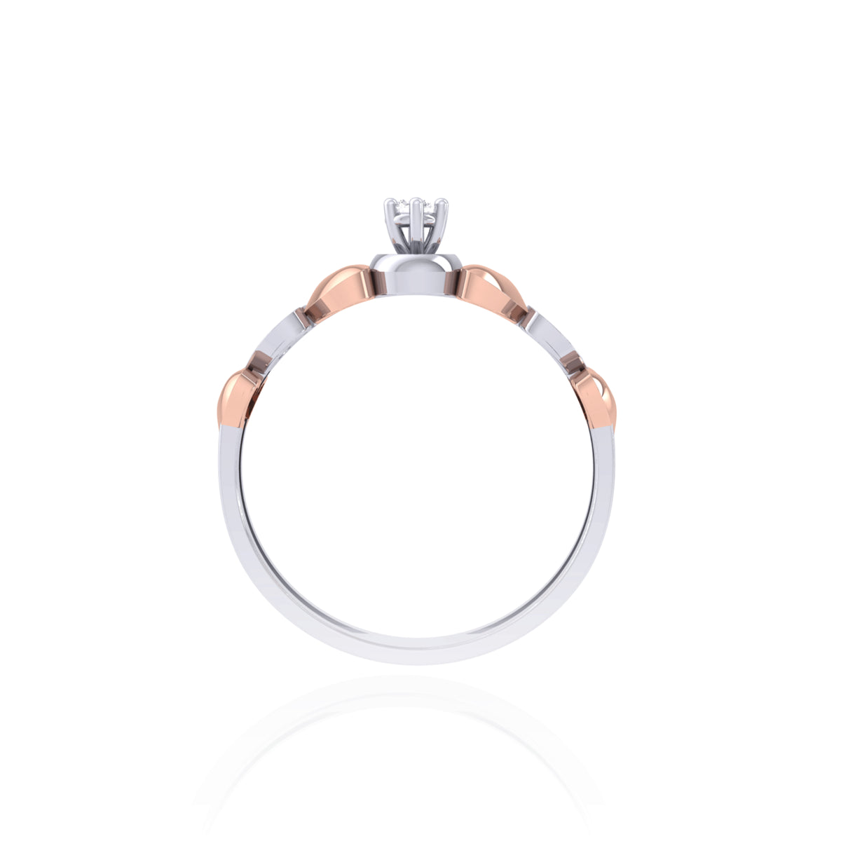 Heart Solitaire Ring in 925 Silver - view 3