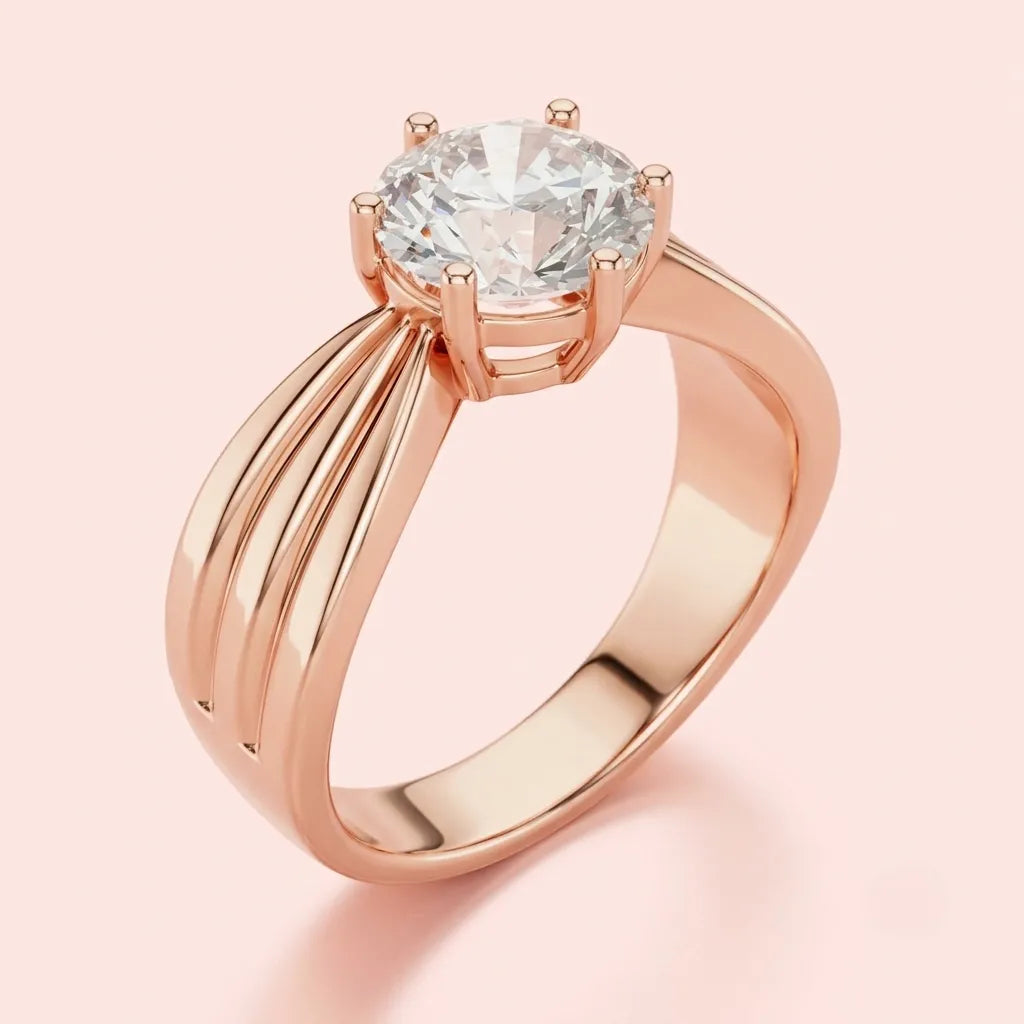Imperial Crest Solitaire Ring in 925 Silver - view 2
