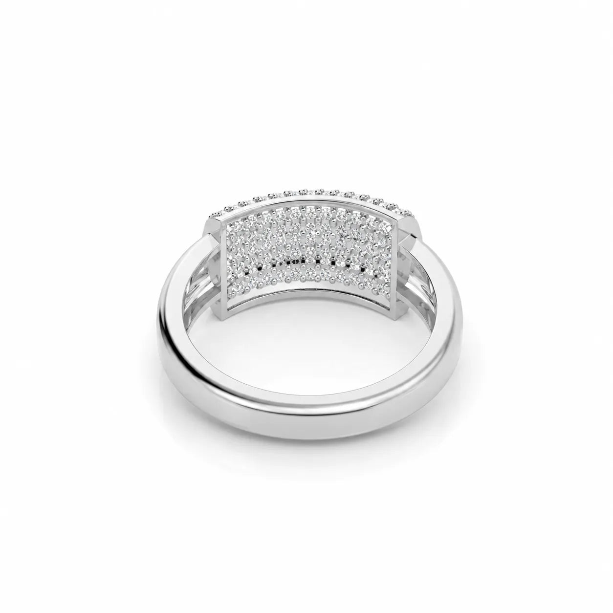 Closeup of premium mens statement jewelry ring