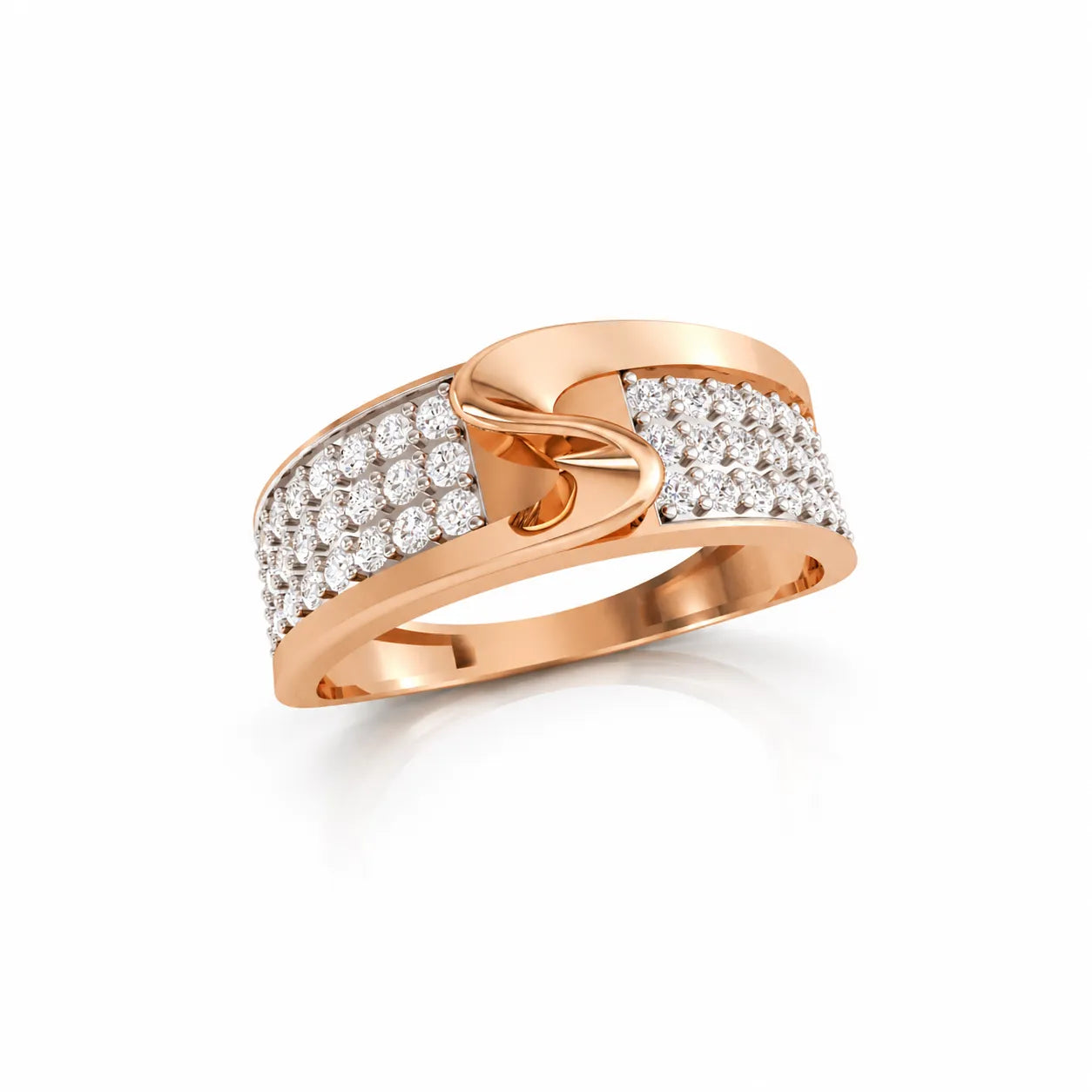 Designer Swirl Diamond Ring