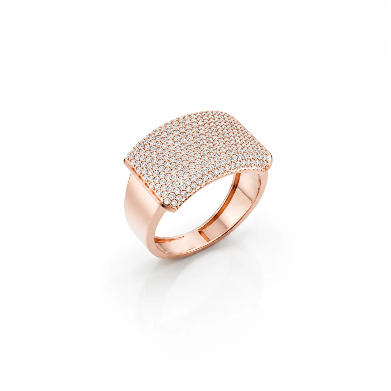 Luxury mens iced-out diamond ring in Pure 925 Silver