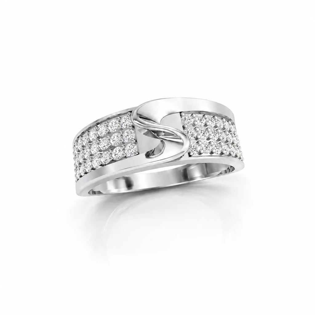 Designer Swirl Diamond Ring
