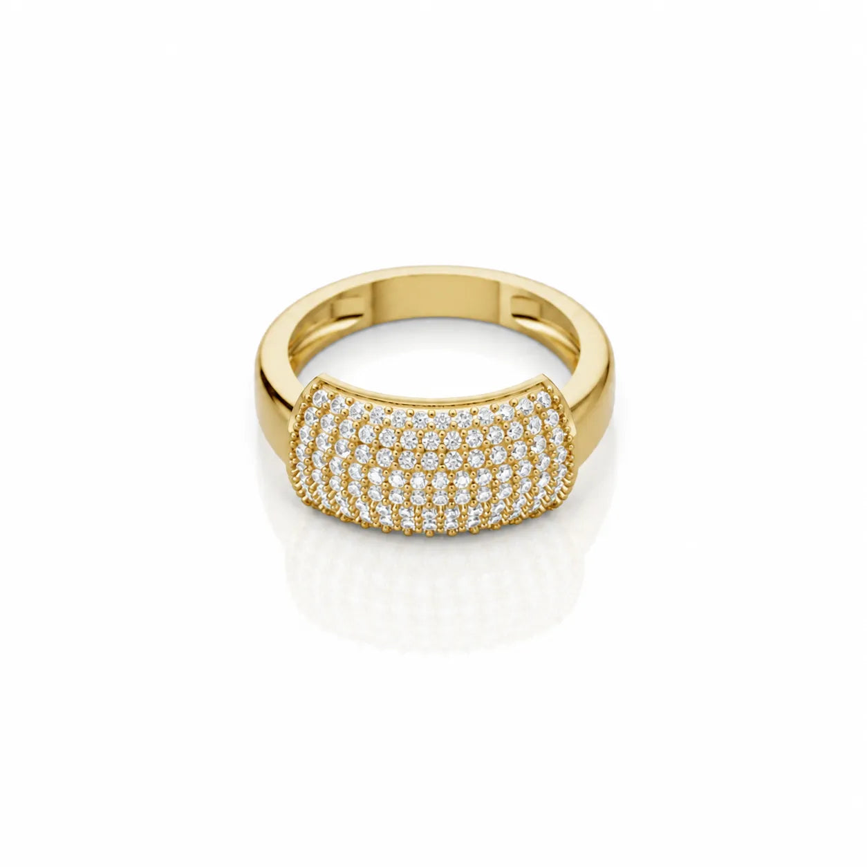 Closeup of premium mens statement jewelry ring