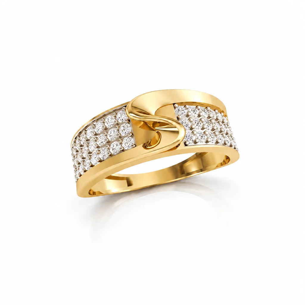 Designer Swirl Diamond Ring