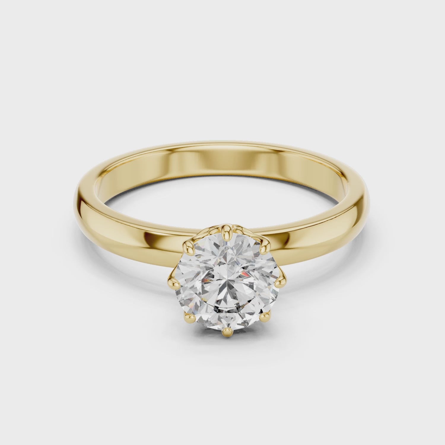 Classic Solitaire Ring in 925 Sterling Silver | ORYNIO