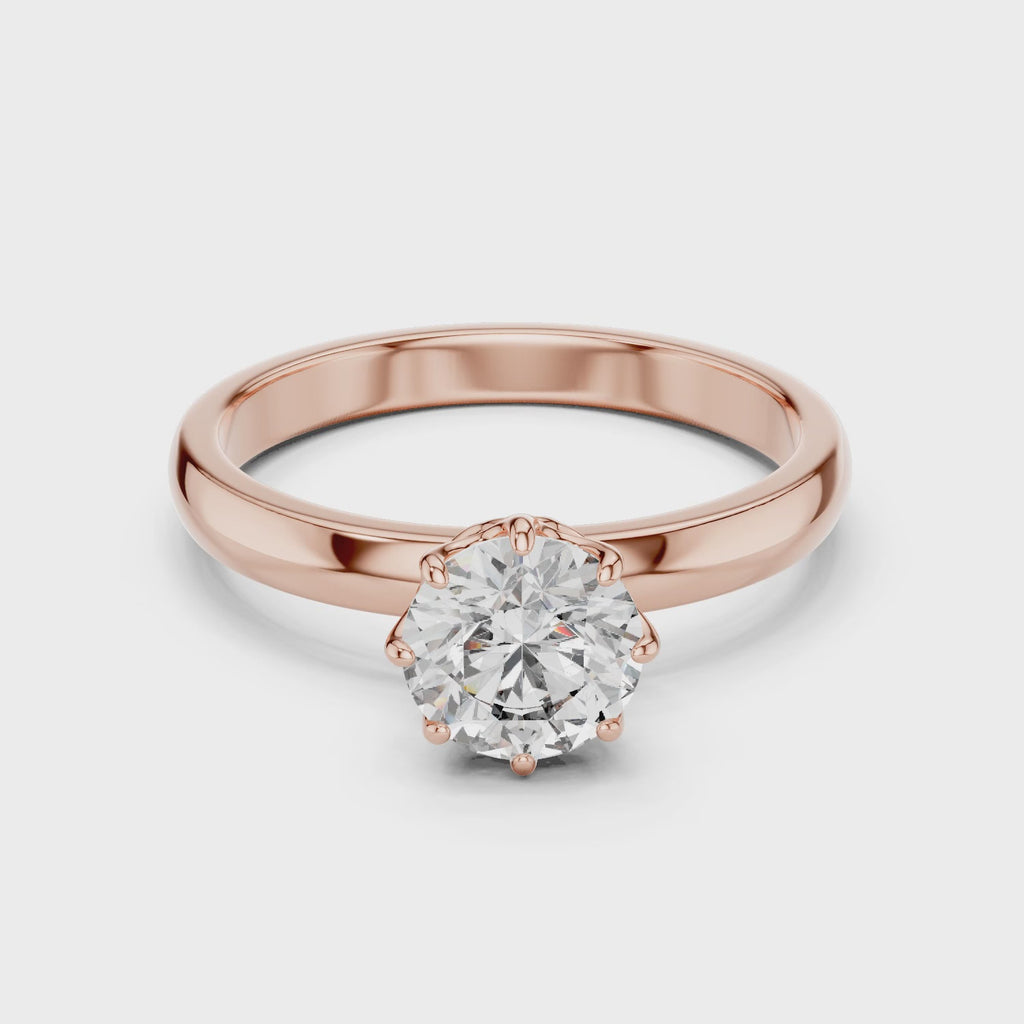 Classic Solitaire Ring in 925 Sterling Silver | ORYNIO