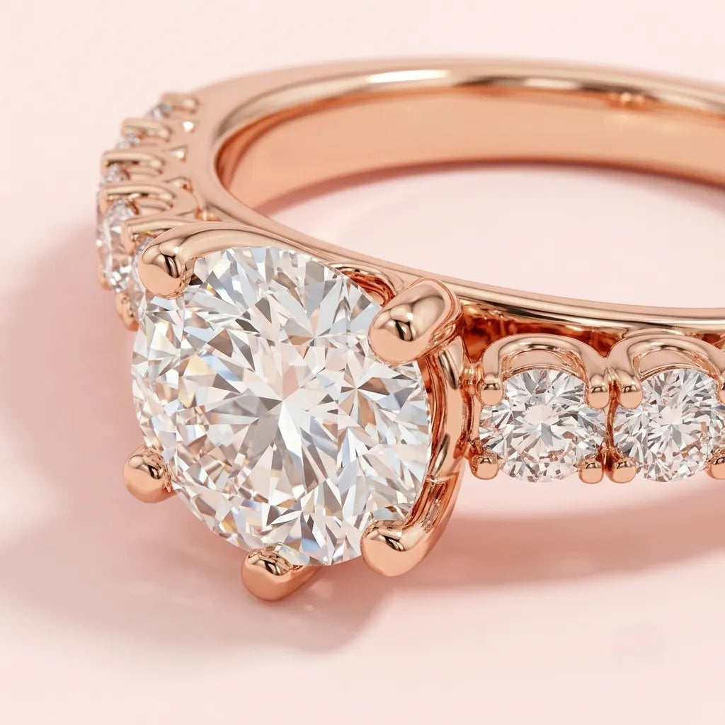 Radiant Grace Pavé Solitaire Ring in 925 Silver - view 2