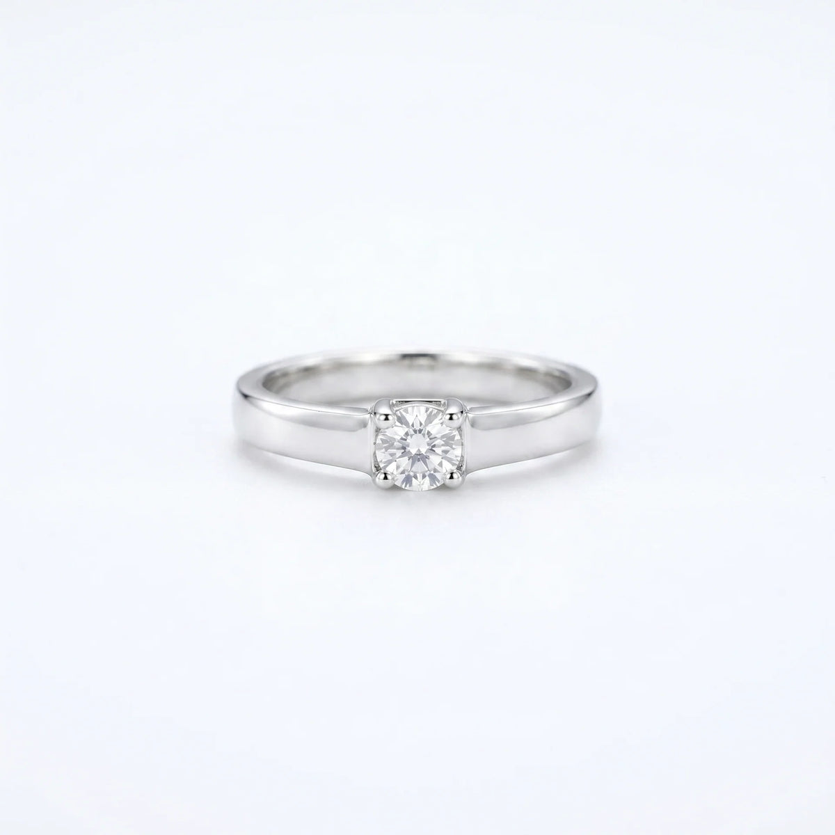 Round Cut Rose Gold Solitaire Ring in 925 Silver for women by ORYNIO