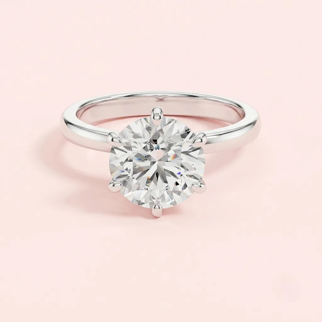 Signature Classic Solitaire Ring in 925 Silver for women by ORYNIO